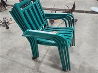 4 - Metal Patio Chairs