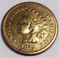 1875 Indian Head Penny High Grade Rare Date