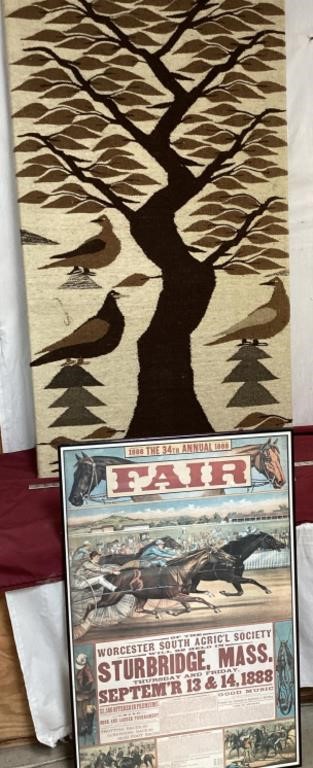 1888 Fair Poster, Large Framed Tapestry