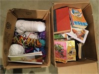 Boxes of Books and Yarn