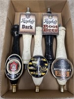 Assortment of beer tap handles