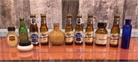Vtg. miniature advertising bottles