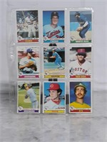 Binder Pages With (91) 1978 Topps Baseball Cards