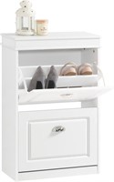 AS IS-SoBuy FSR78-W Shoe Cabinet