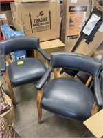 Lot of 2- leather chairs