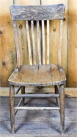 Antique Primitive Grained Chair