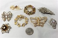 Costume Jewelry Brooches