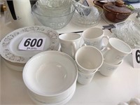 Corelle Bowls, Plates & Mugs(Garage)