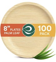 ECO SOUL 100% COMPOSTABLE 8 INCH ROUND PALM LEAF