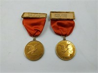 Pair of 1965 Pomona Valley Coin club medals badges
