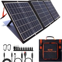 60W Foldable Solar Panel Charger Kit