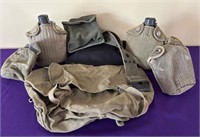 Old Military Backpack, Canteens, & Belt ++