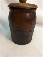 Vintage Glass Tobacco Jar / Humidor 5" tall