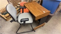 Rolling Computer table and chair