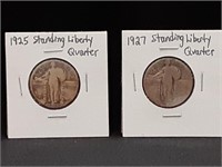 1925 & 1927 Standing Liberty Quarters