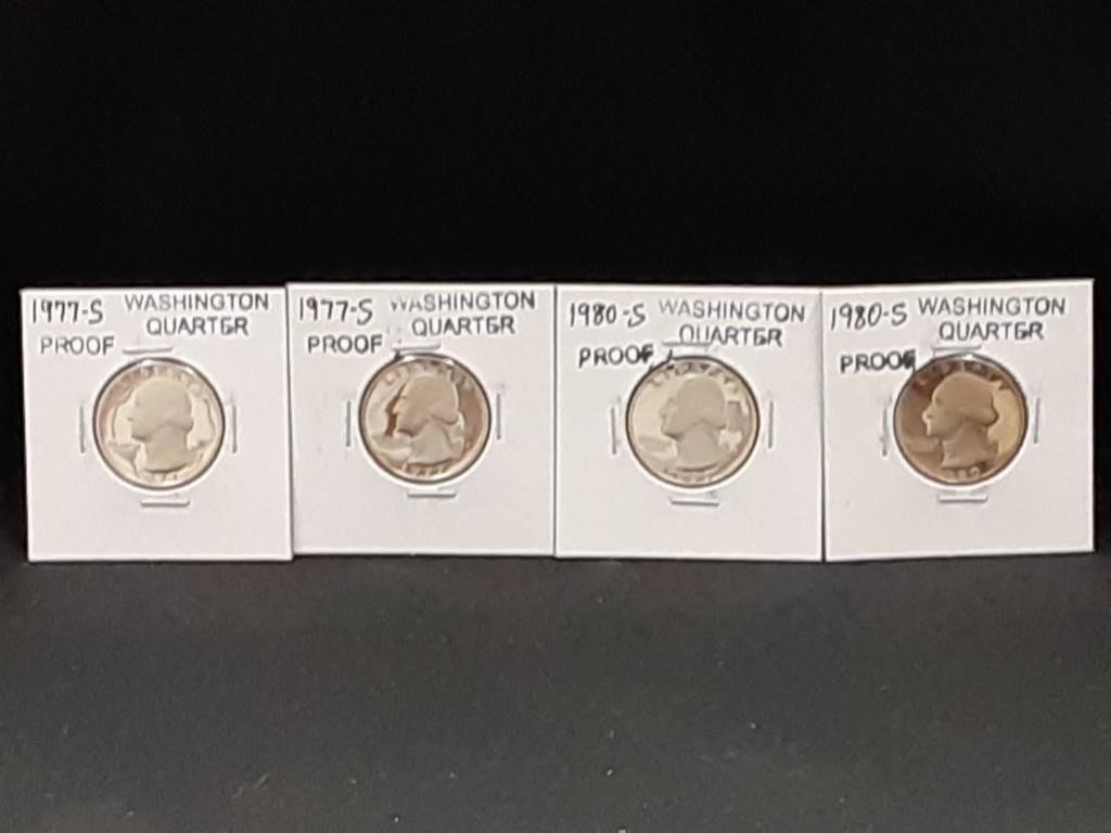 1977S & 1980S Washington Quarter Proofs