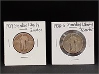 1929 & 1930S Standing Liberty Quarters