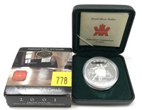 2001 Canadian Proof dollar