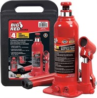 WF2096  Big Red Steel Hydraulic Bottle Jack, 4 Ton