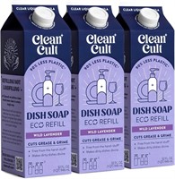 Cleancult Dish Soap Liquid Refills 3 Pack