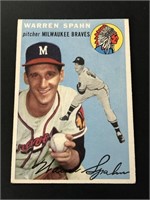 1954 Topps Warren Spahn Card #20 Braves HOF 'er