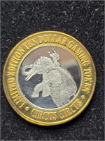 Circus Circus Ltd Ed. $10 Gaming Token Elephant...