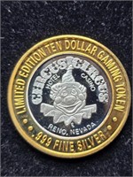 Circus Circus Ltd Ed. $10 Gaming Token High Flyers