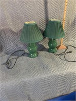 Pair of nice 15 inch high lamps 2a