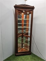 MIRROR BACK CORNER CABINET