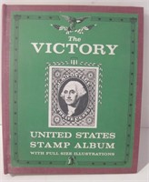 VNTG The Victory US Stamp Album w/ Some Stamps