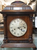 Neo Classic Oak Manltle clock with columns