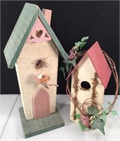 (2) Wood Birdhouses