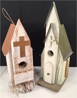 (2) Wood & Metal Birdhouses