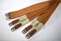 3 Tan Leather 52" Made in Japan Saddles Girths