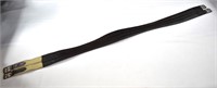 52" Brown Leather 1 End Elastic Contour Girth