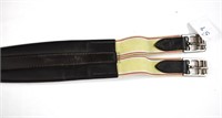 54" Brown Leather 1 End Elastic Contour Girth