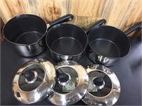 Revere Ware Pots with Glass Lids