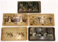 5 Assorted Stereograph Cards