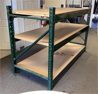 Green shelving rack