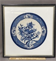 Cross Stitch Flowers Framed