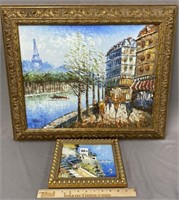 Paris Canals Oil on Canvas