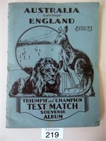 1932-33 Triumph & Champion Test Match