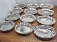 R-C France Metal Silver Basket Count 12@9 1/2inLx