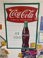 27 x 19 1/2” Coca-Cola metal sign, reproduction