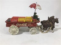 Cast iron Coca Cola horse drawn wagon