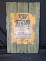 Rustic Western Decor Jesse James Wanted Poster