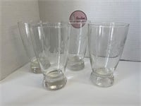 Anchor-Hocking Etched Wheat Glasses (4)