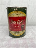 Vtg Coca-Cola Paper Label 1 Gallon Syrup Can
