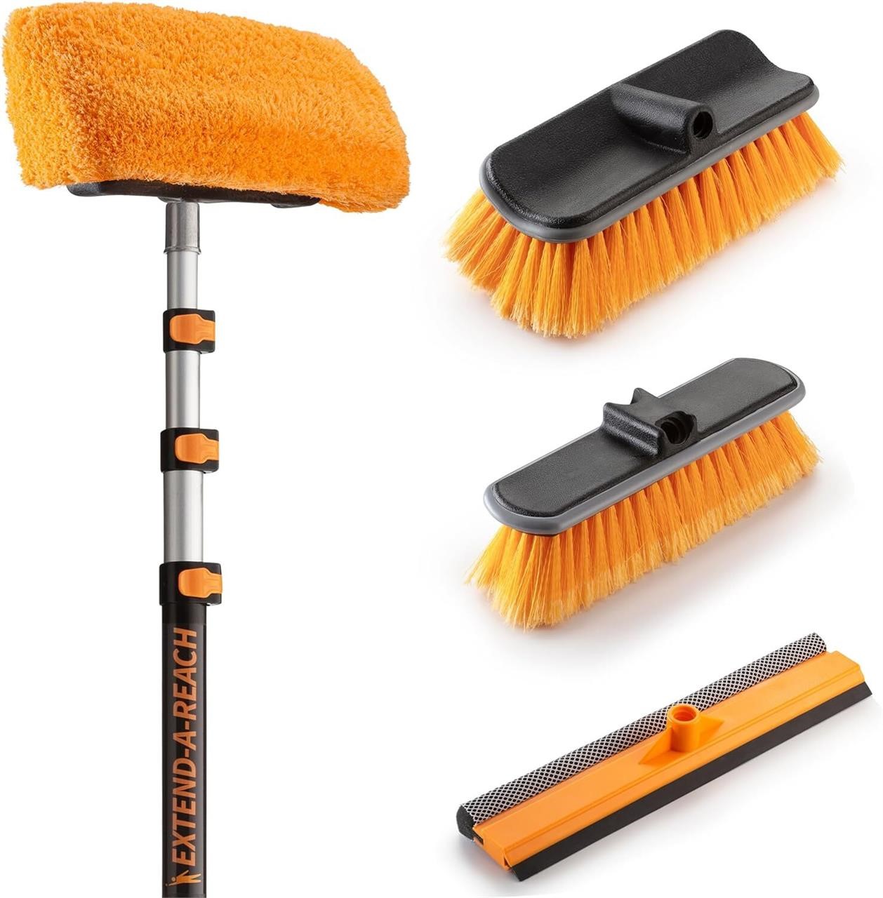36-Foot Exterior House Cleaning Brush Set  30 Feet