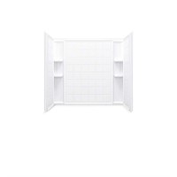 3-Piece Tub & Shower Wall Set in White  33x60x55